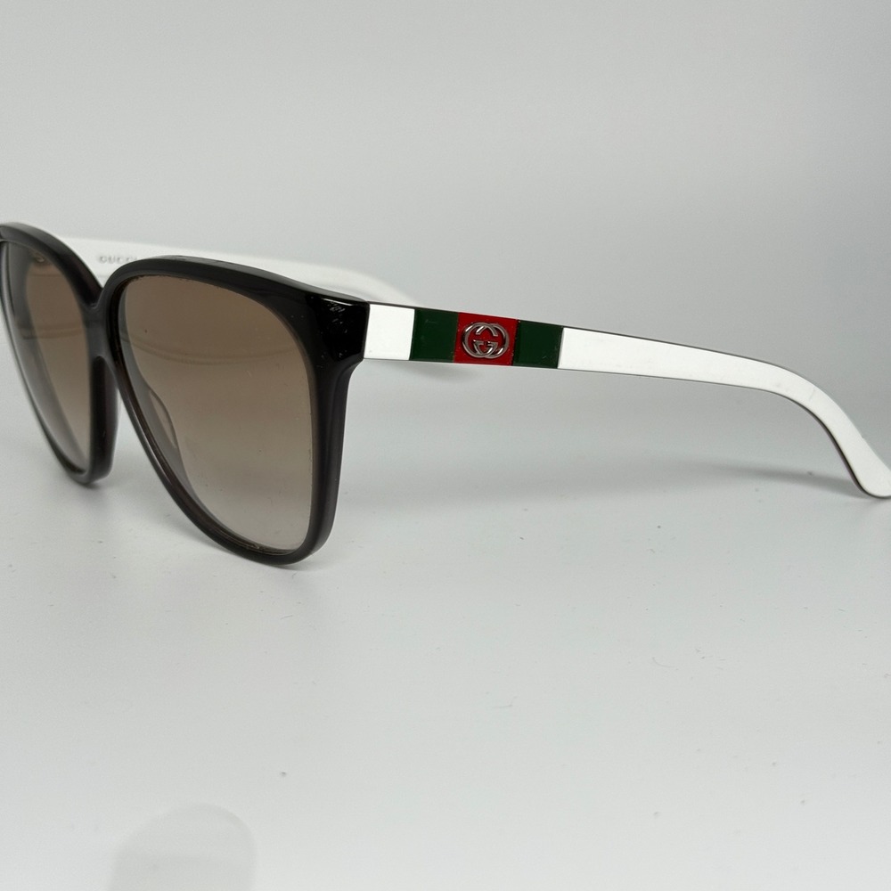 Gucci GG 3539/S 5FB81 Sunglasses Black White Web Stripe 62-11-135 Made in Italy - Picture 3 of 9